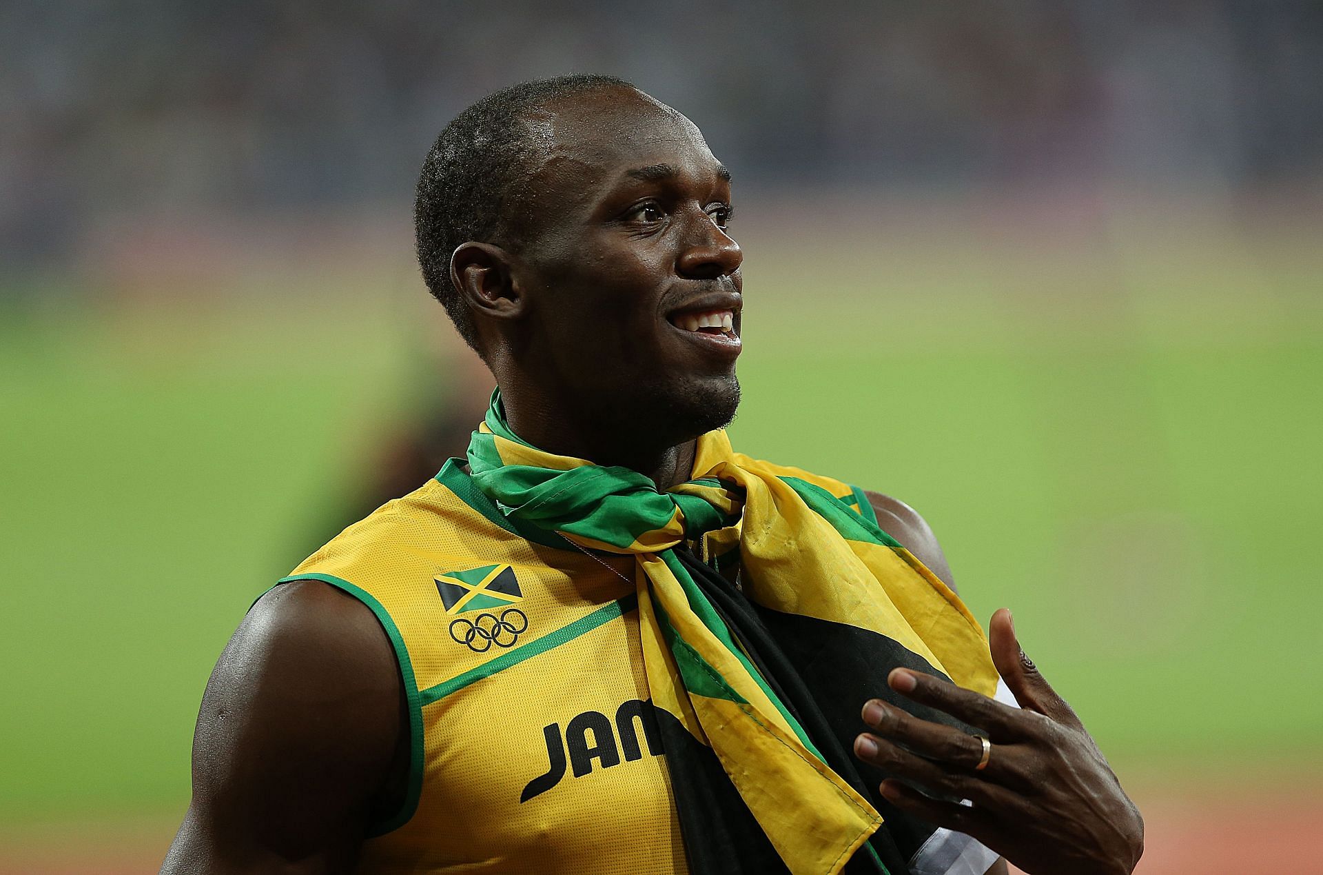 Usain Bolt at the London 2012 Olympics - Source: Getty
